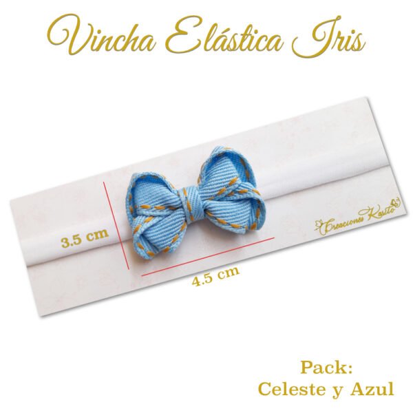 Medidas Bandita Elástica Iris Pack Celeste Azul Medidas Bandita Elástica Iris Pack Celeste Azul por Creaciones Karito