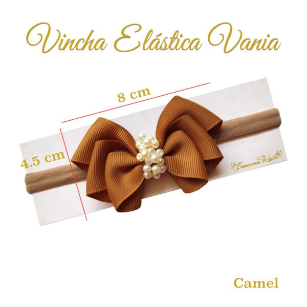 Medidas Vincha Elástica modelo Vania Color Camel por Creaciones Karito Medidas Vincha Elástica modelo Vania Color Camel por Creaciones Karito