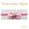 Vincha Elastica Modelo Rafaela, Color: Rosado por Creaciones Karito