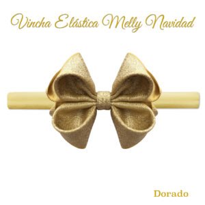 Vincha para bebé modelo Melly Navidad Dorado