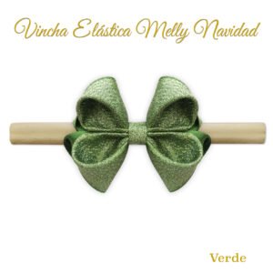 Vincha para bebé modelo Melly Navidad Verde