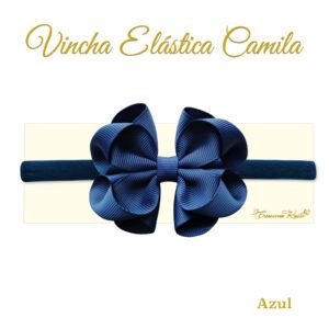 Vincha Elástica Camila Color Azul - Creaciones Karito
