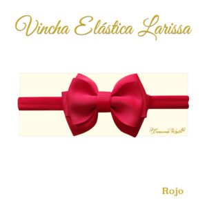 Vincha Elástica Larissa Color Rojo - Creaciones Karito
