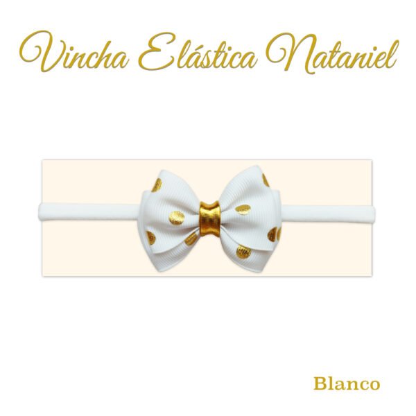 Vincha para bebé modelo Nataniel color blanco
