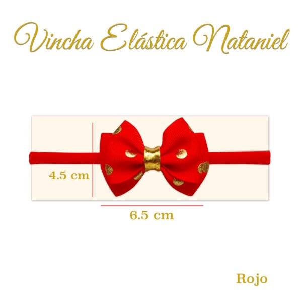 Vincha para bebé modelo Nataniel color rojo