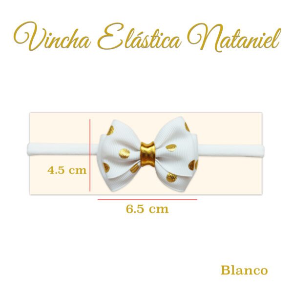 Vincha para bebé modelo Nataniel color blanco