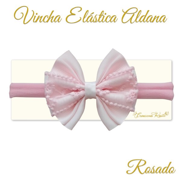 Vincha para bebé modelo Aldana color rosado